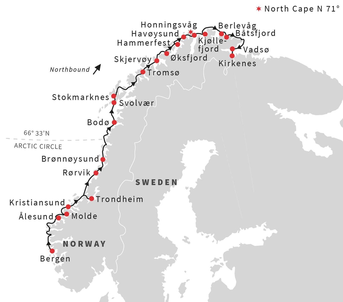 Peta Norway bersepeda