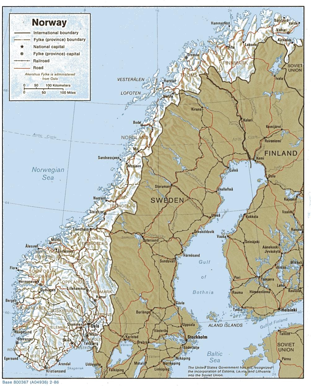 geografi peta Norway