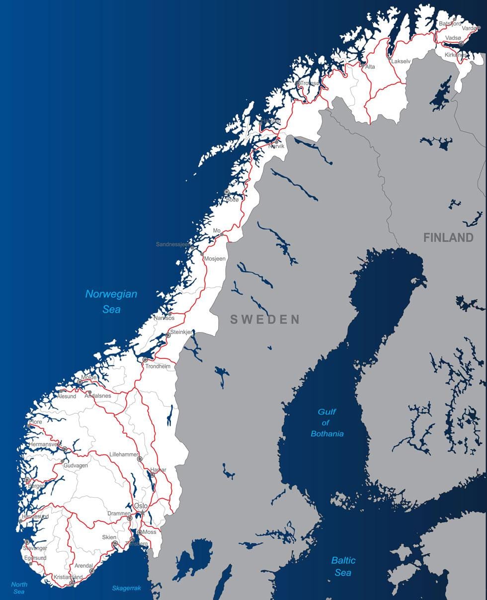 jalan tol Norway peta