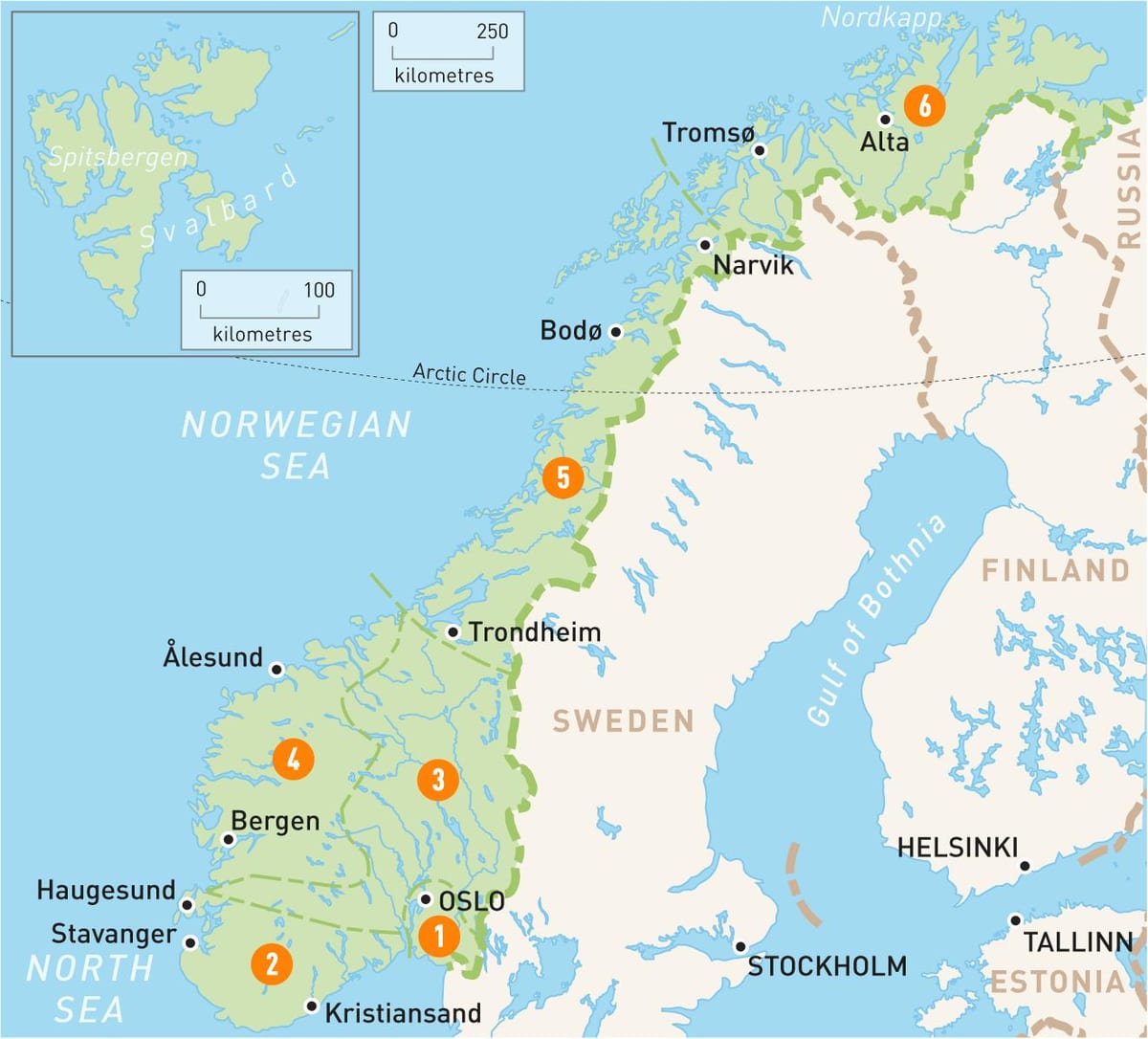 Peta Norway kawasan
