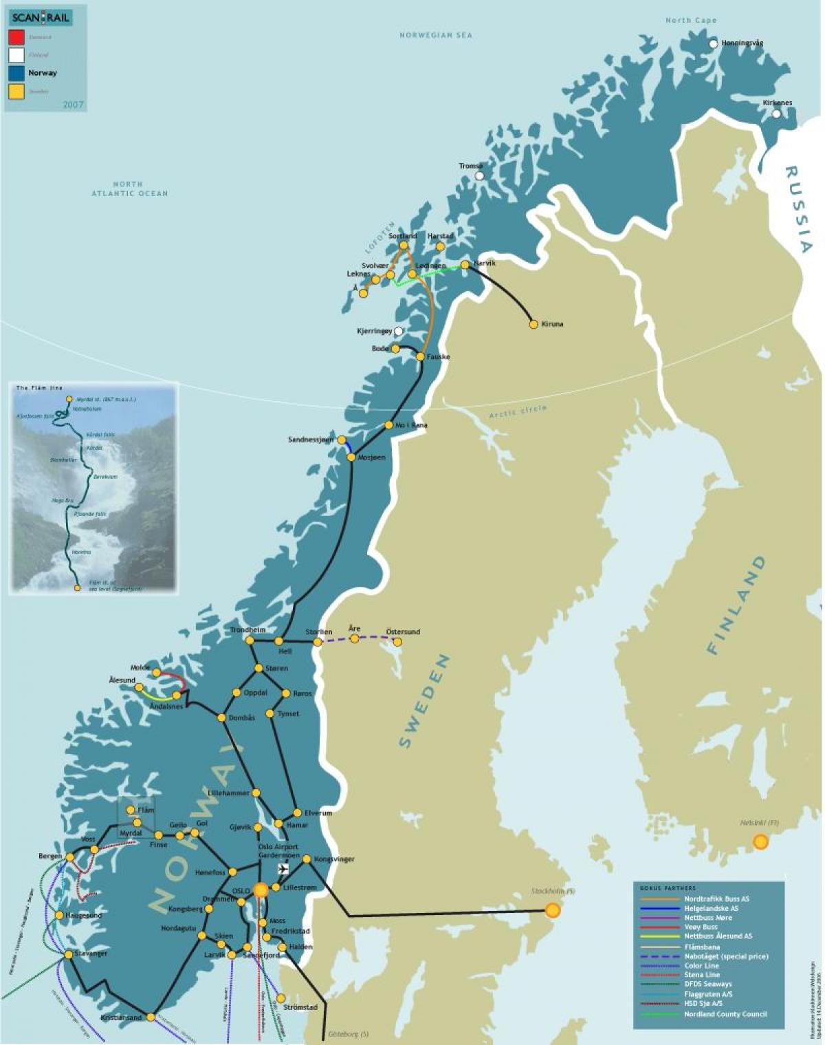 Norway peta kereta api