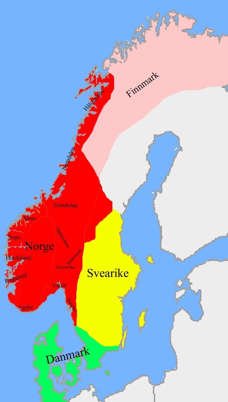 Peta Norway sempadan