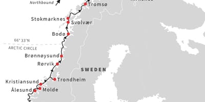 Peta Norway bersepeda