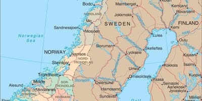 Norway wilayah peta