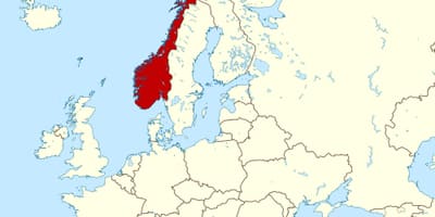 Norway pada peta eropah