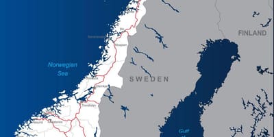 Jalan tol Norway peta