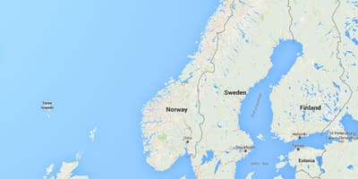 Norway pantai peta