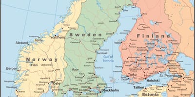 Peta Norway negara