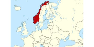 Norway lokasi di peta